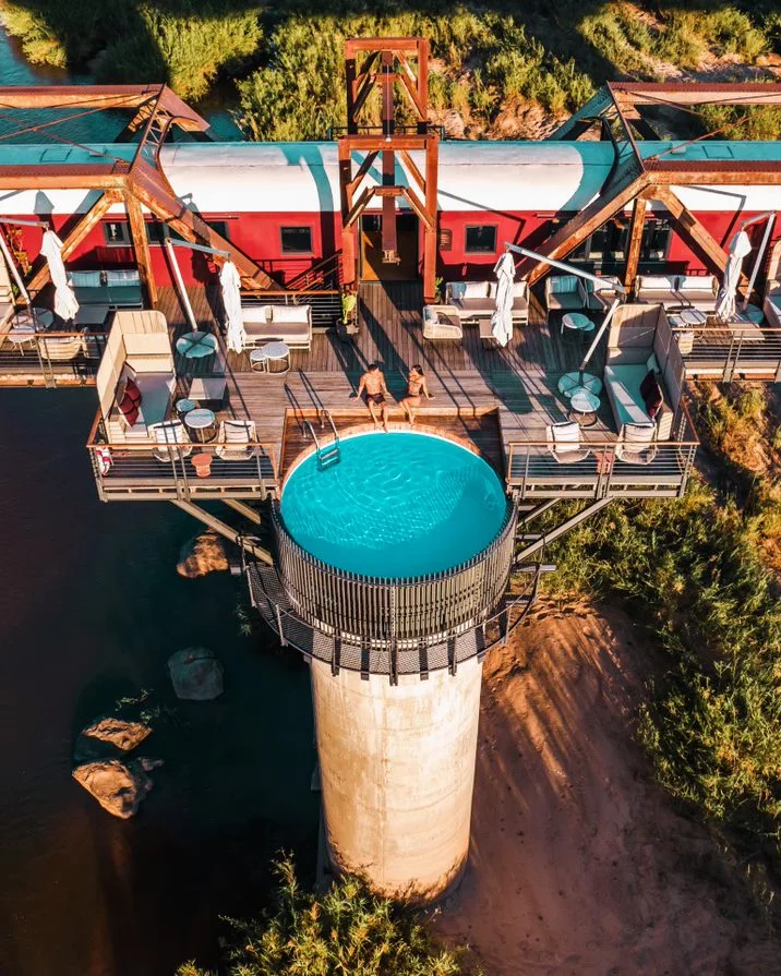 Sud Africa – Kruger Shalati - The train on the bridge